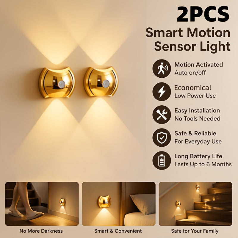 LED lampe murale moderne avec capteur de mouvement 3 modes de couleur 2700K 4500K 6500K USB Rechar