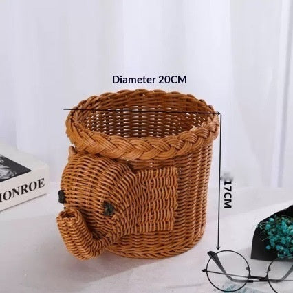 Panier de rangement en table de Noël tissé à la main