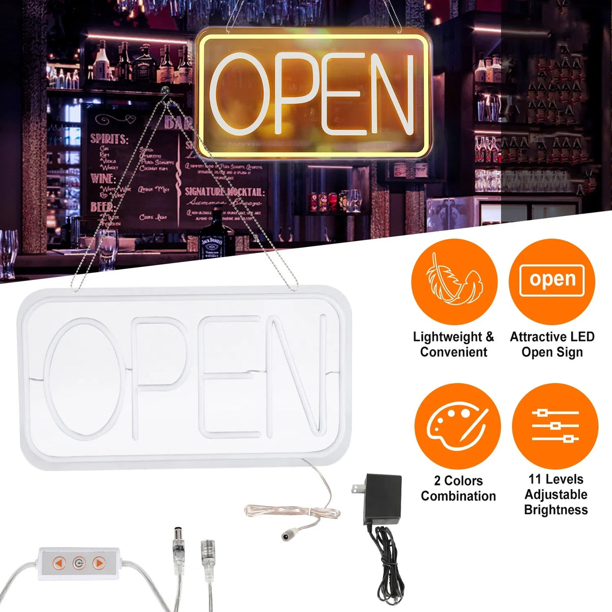 Panneau ouvert de LED d'affaires
