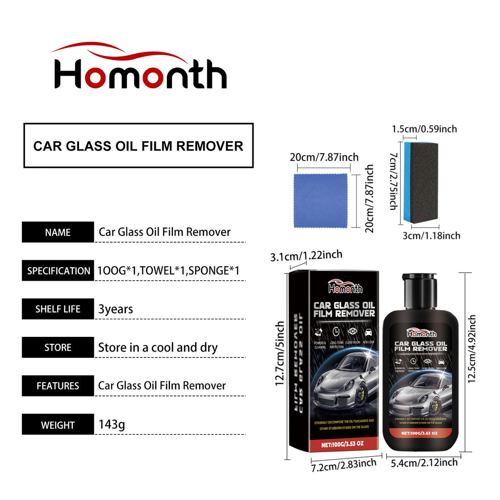 Kit d'enlèvement de film d'huile de verre automobile HOMONTH