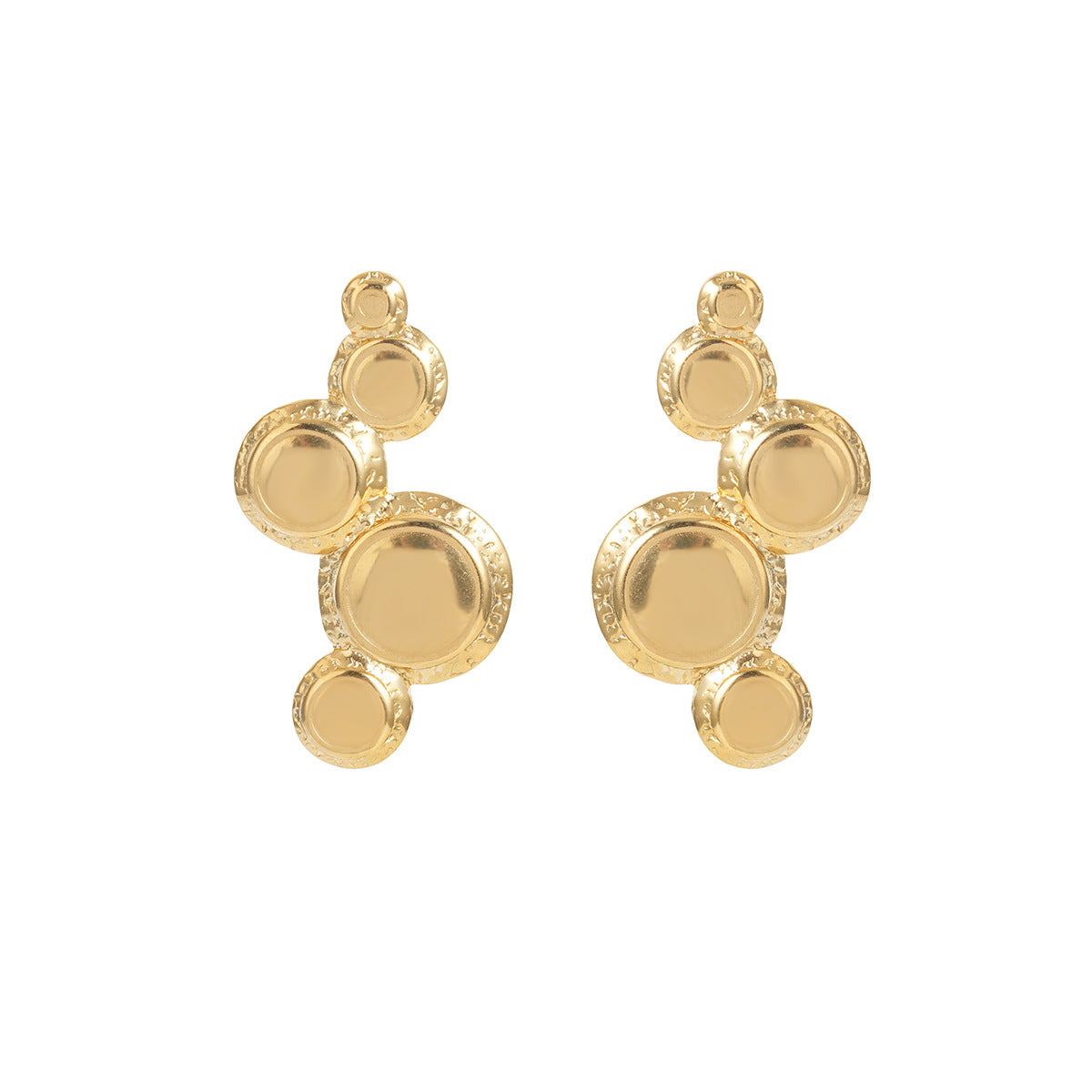 Exclusive pour l'Europe et les États-Unis Boucles d'oreilles Bohemian Diamond Round Cross Flower