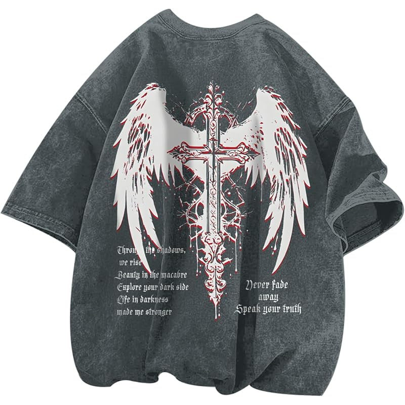 Chemises Goth Punk Vintage pour hommes Gringe Streetwe
