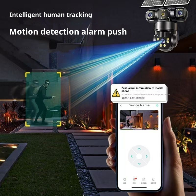 Outdoor solar camera without electrical connection