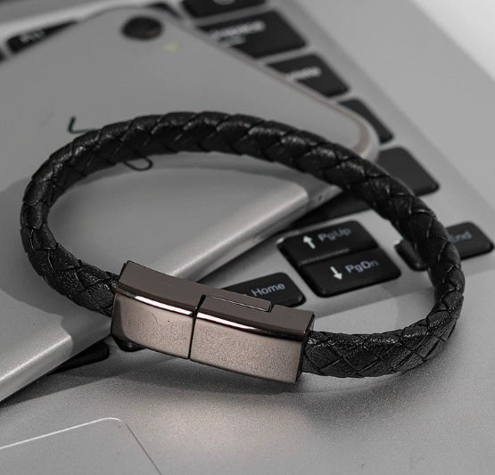 Bracelet USB en cuir de données