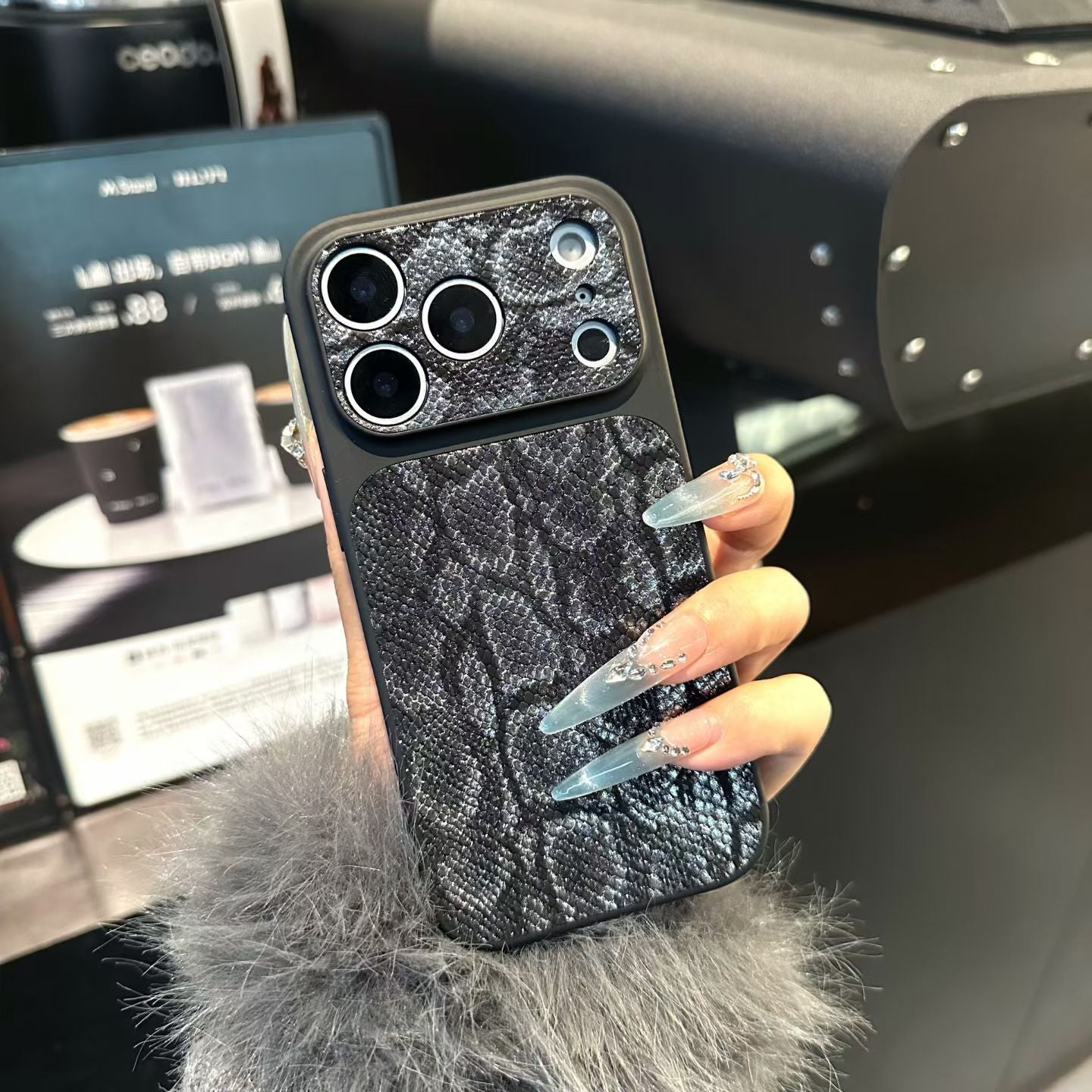 Grande fenêtre Premium Snake modèle boîtier de téléphone Drop résistant
