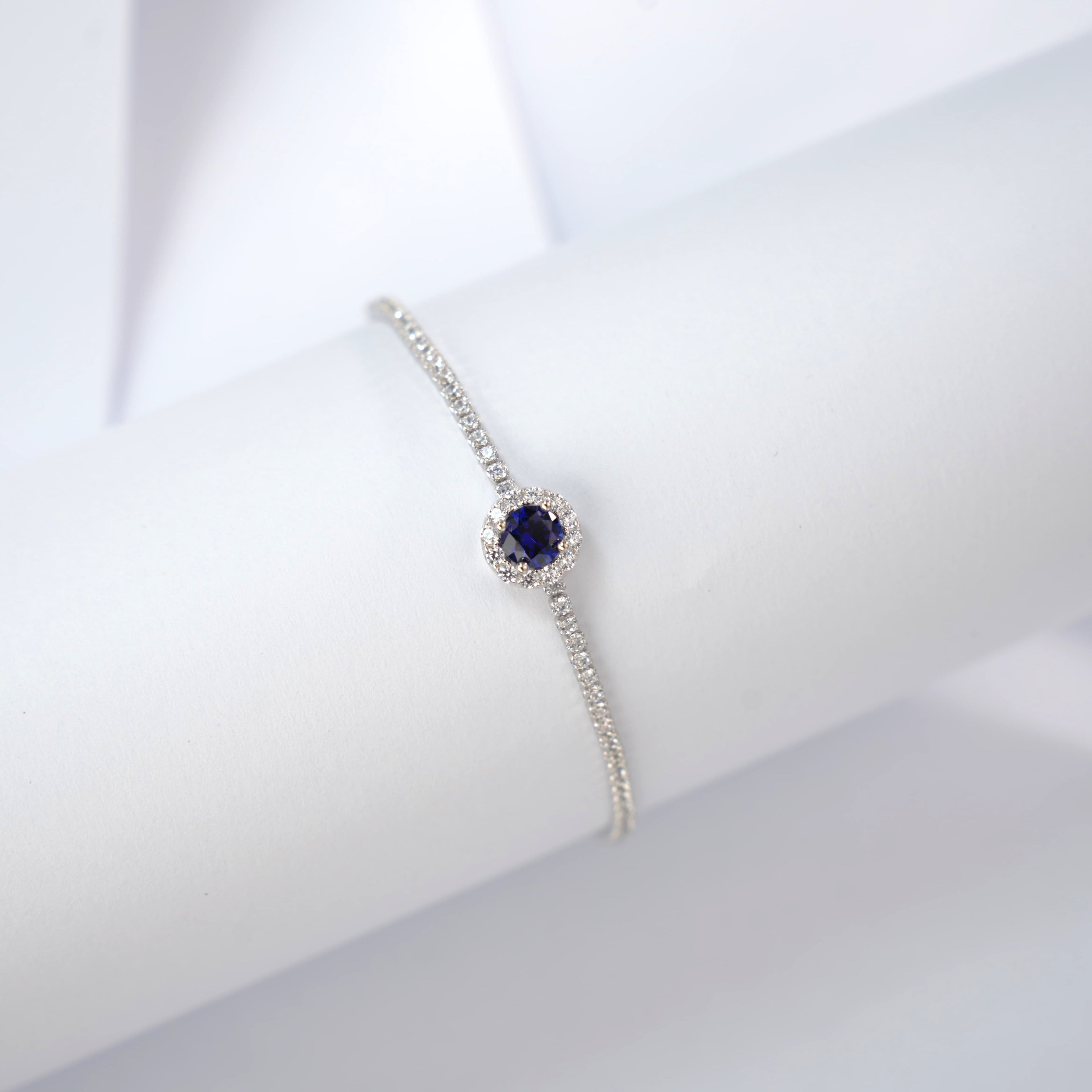 S925 Bracelet de tennis en argent sterling