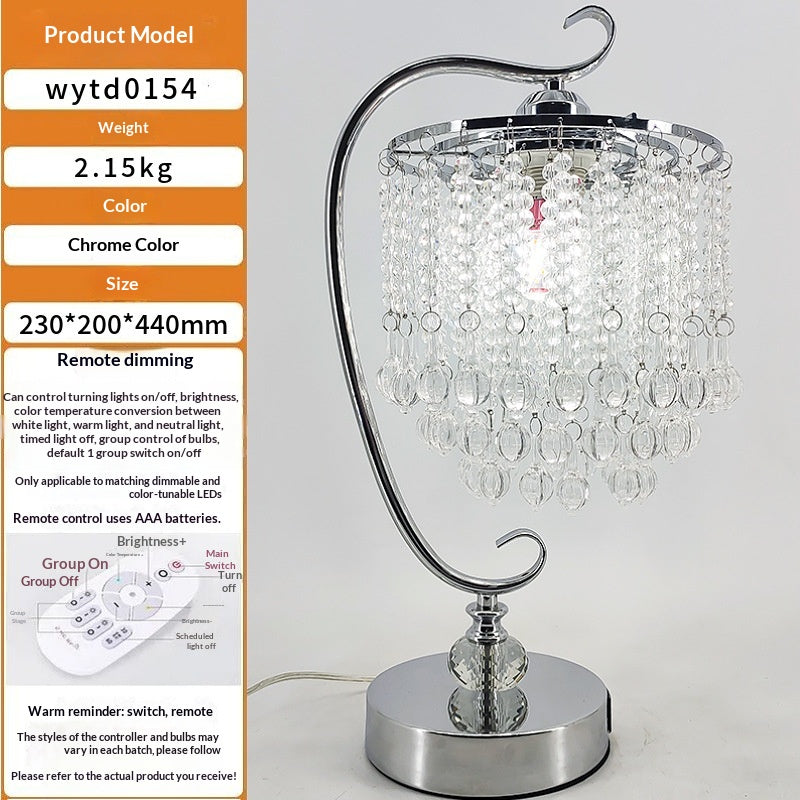 Chambre à coucher Creative Crystal Bedside de luxe de haute qualité lampe de table de luxe