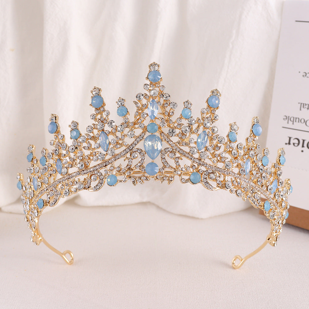 European And American Maridal Crown Baroque Style Élégant Strass Accessory