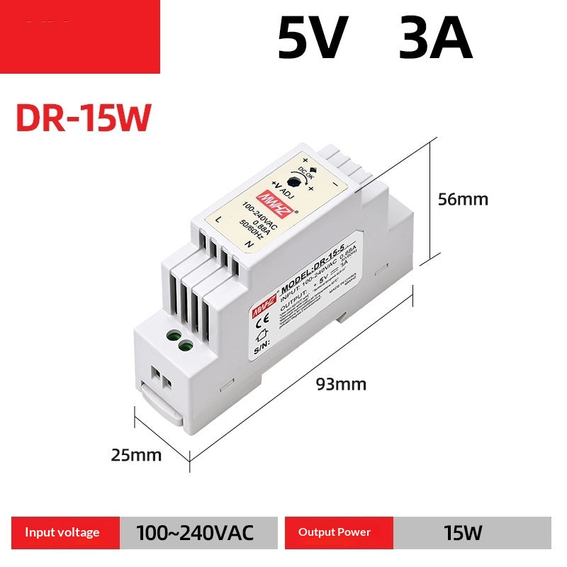 Alimentation de commutation à rail 24V DR-15W AC 220 à DC 5v12v24v Transformation industrielle