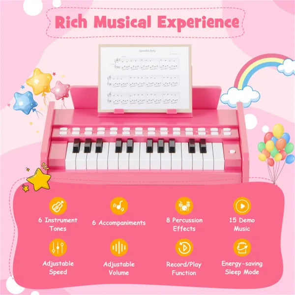 25 clés Mini piano numérique pour les enfants de 3 ans et plus