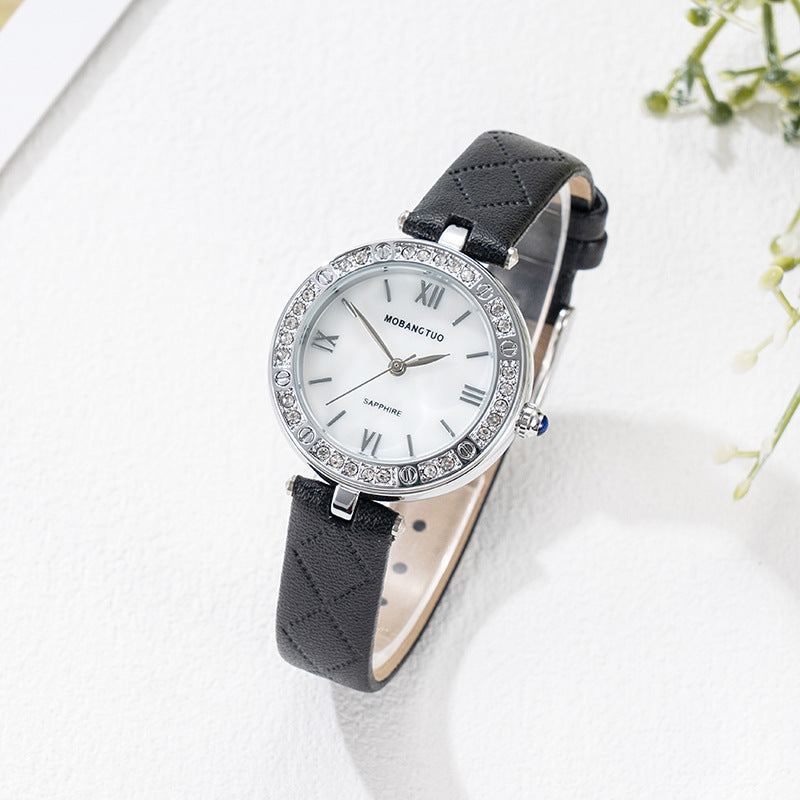 Montre haut de gamme imperméable pour femmes avec ceinture