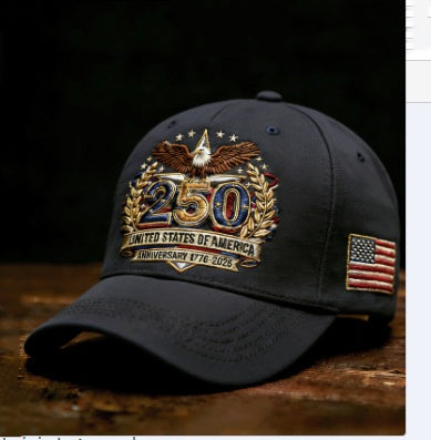 American 250th Anniversary Casquette de baseball adaptée aux hommes et aux femmes - Embro ajustable unisexe