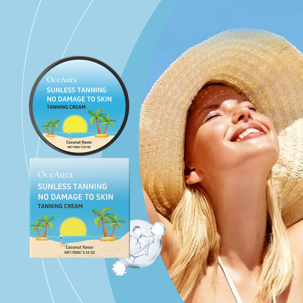 Oceaura Coconut Darkening Crème corporelle Coconut parfumé Carotène Sunless Tanning réglable C