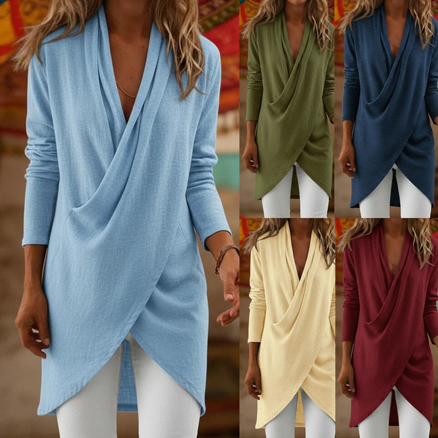 Blouse Midi à manches longues pour femmes
