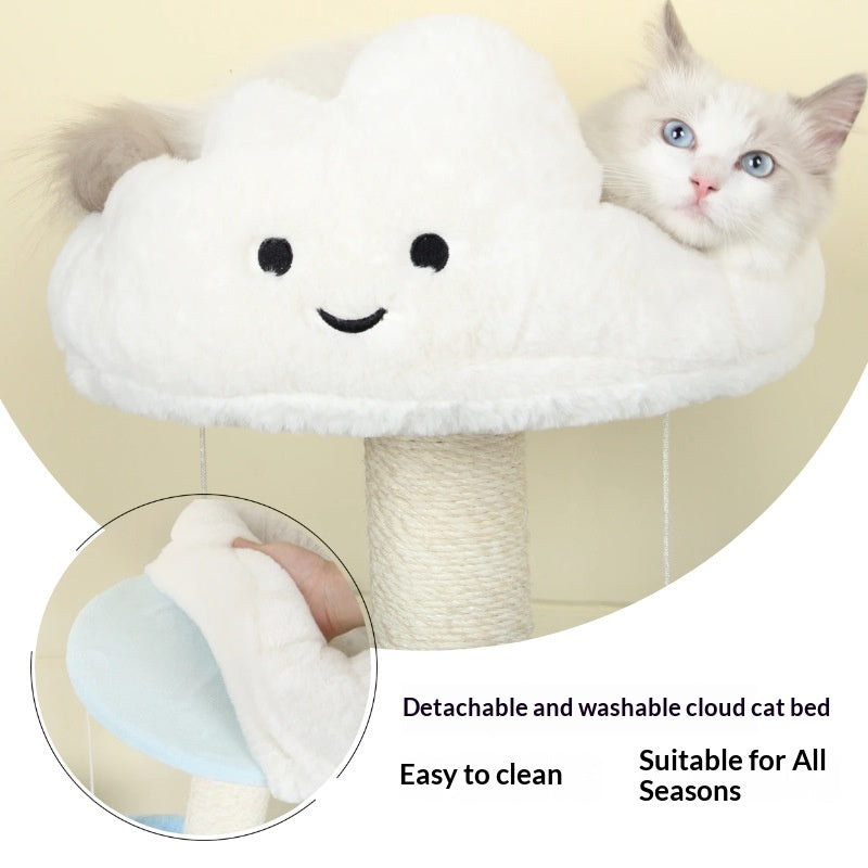 Blue Sky et White Cloud Plate-forme de repos intégrée U-Shaped Cat Tree