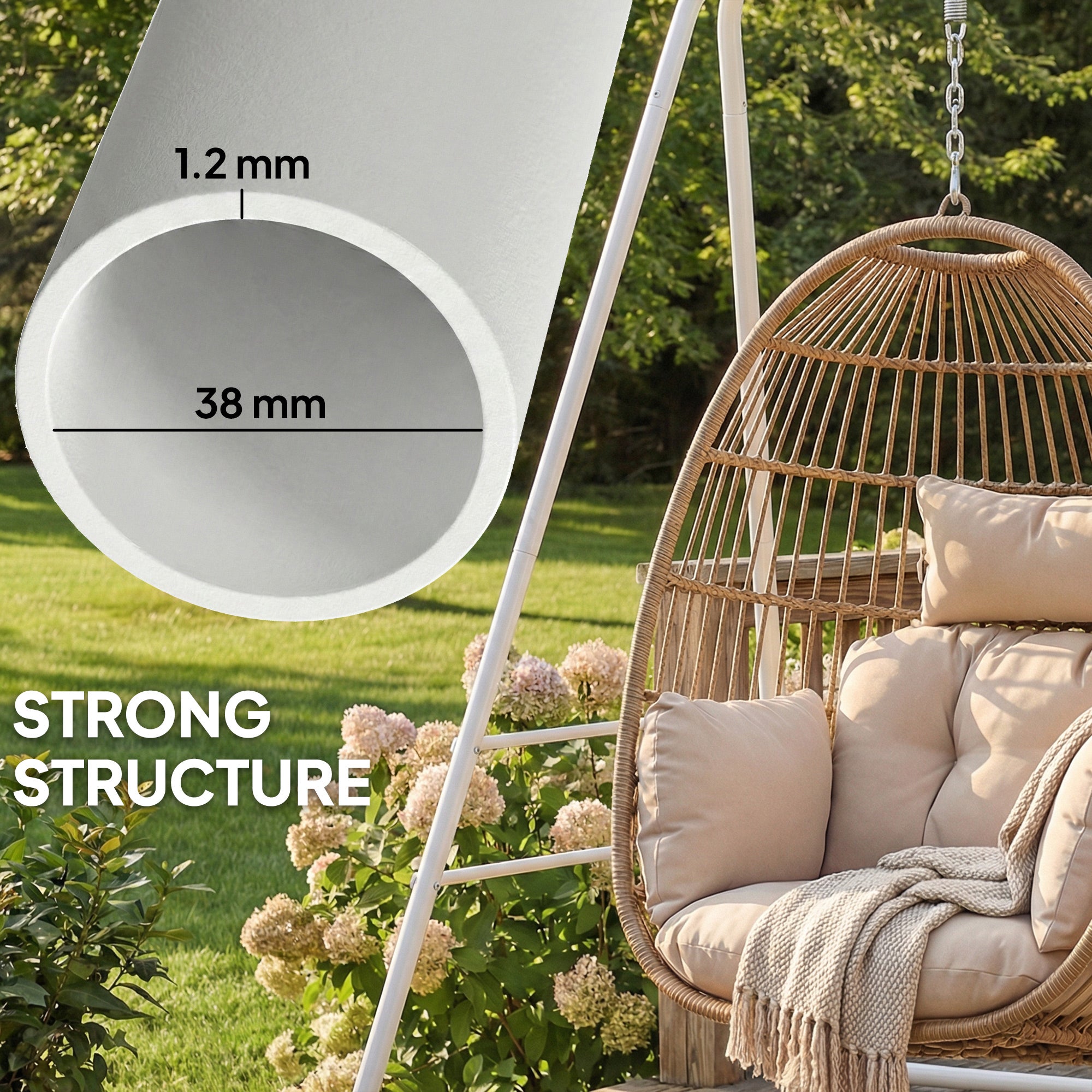 Support de chaise Hamock à usage intérieur et extérieur avec des coussinets antidérapants