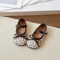 Korean Version Children's Shoes Girls' Soft-Soled Bow Princess Single Shoes Mid-Size Girls