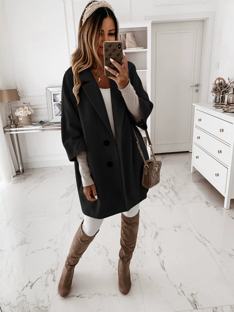 Veste de poche Lapel de mode pour femmes