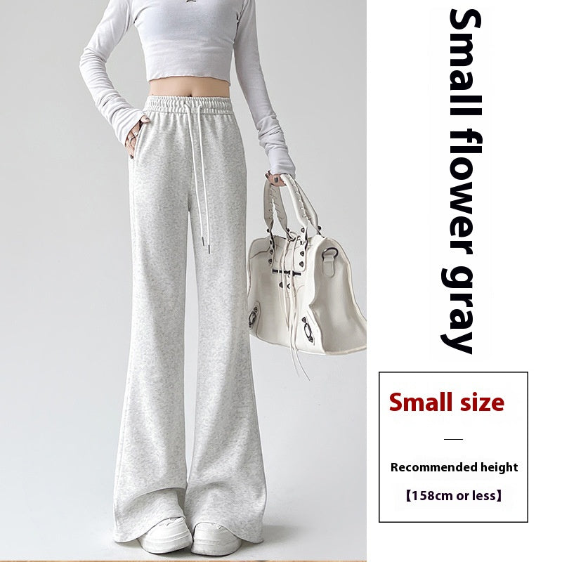Pantalons de sport légèrement évasés doublés de polaires Pantalons de sport féminins de printemps et d'automne