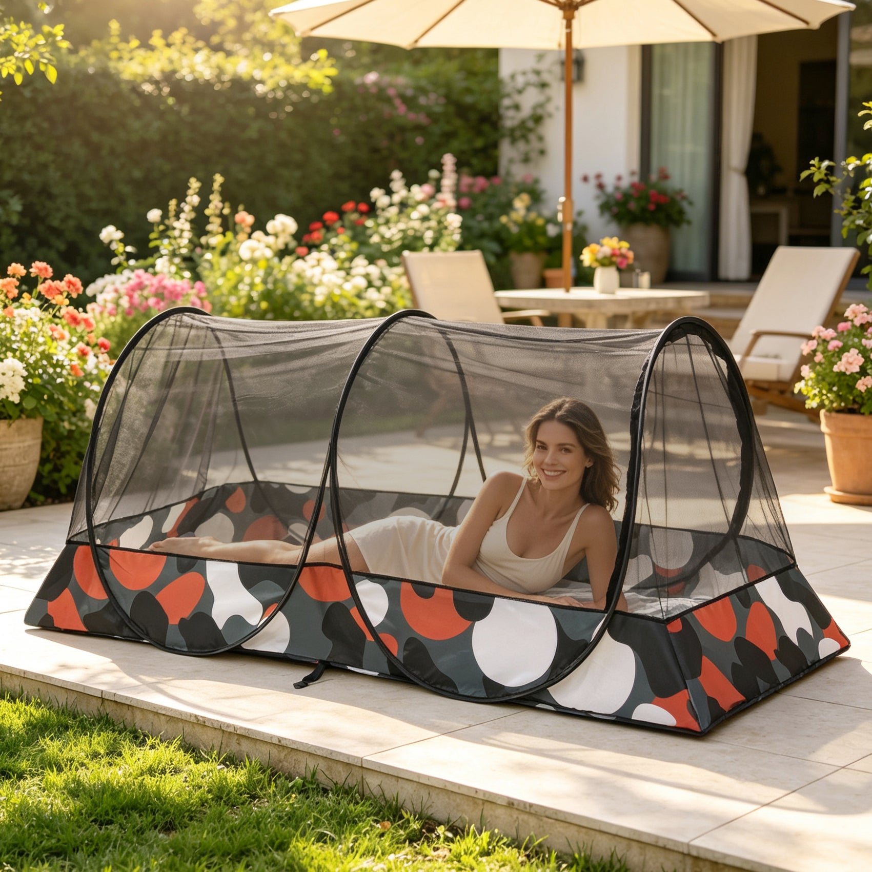 Installation instantanée Camo Mosquito Net Tente Portable Anti-Mosquito Bed Canopy For Outdo