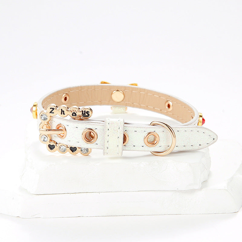 Bande de chat de collier de chien avec alliage de diamant Bow