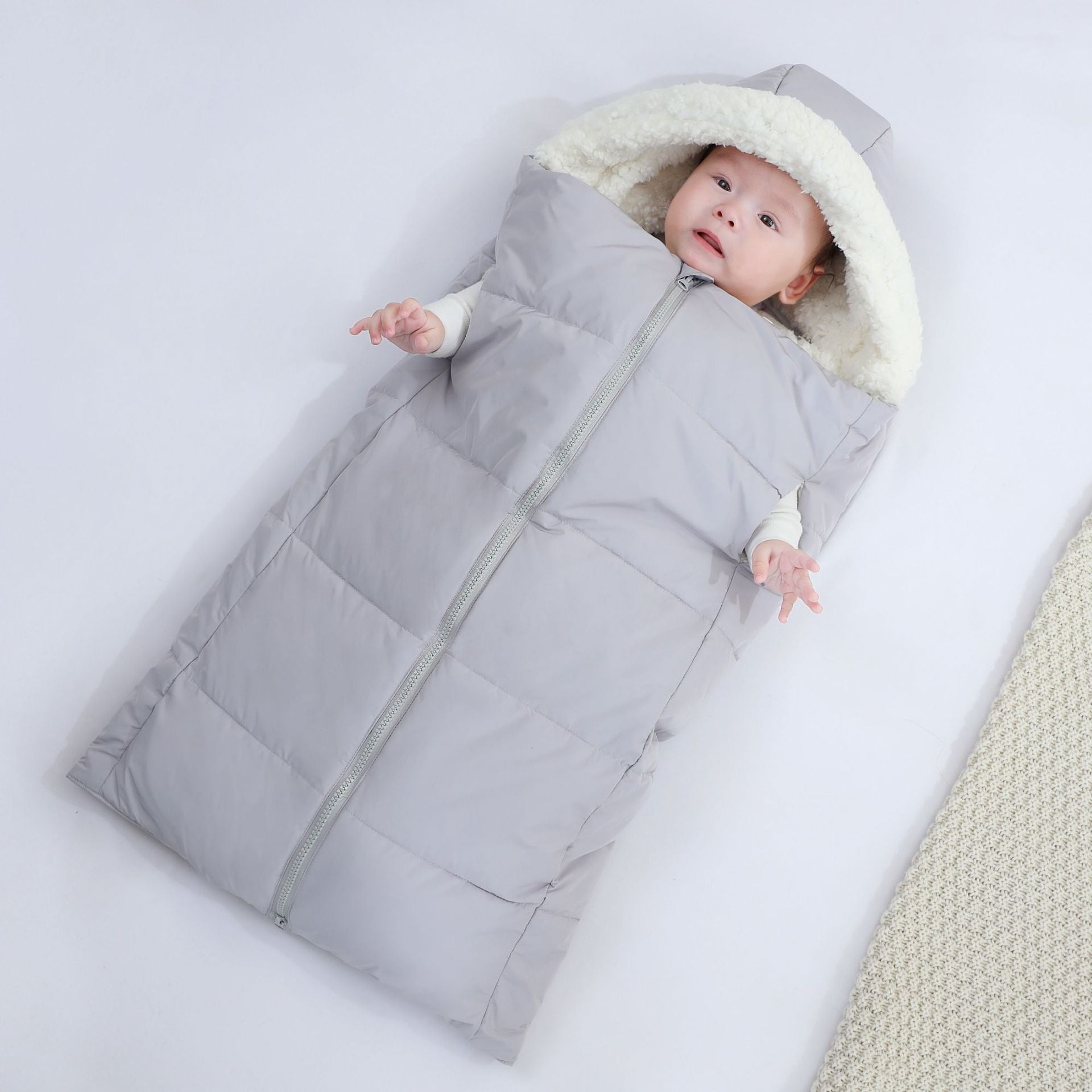 L'automne et l'hiver chaud Épaisseur à capuchon Nouveau-né Swaddle