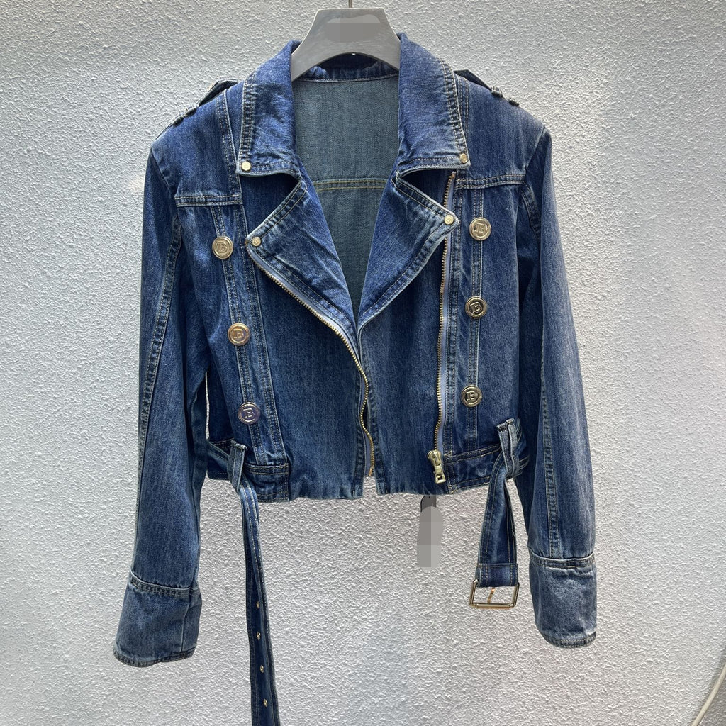 Popular Street Cool Button Denim Coat Style coréen Loose Et Idle Fan Car Top