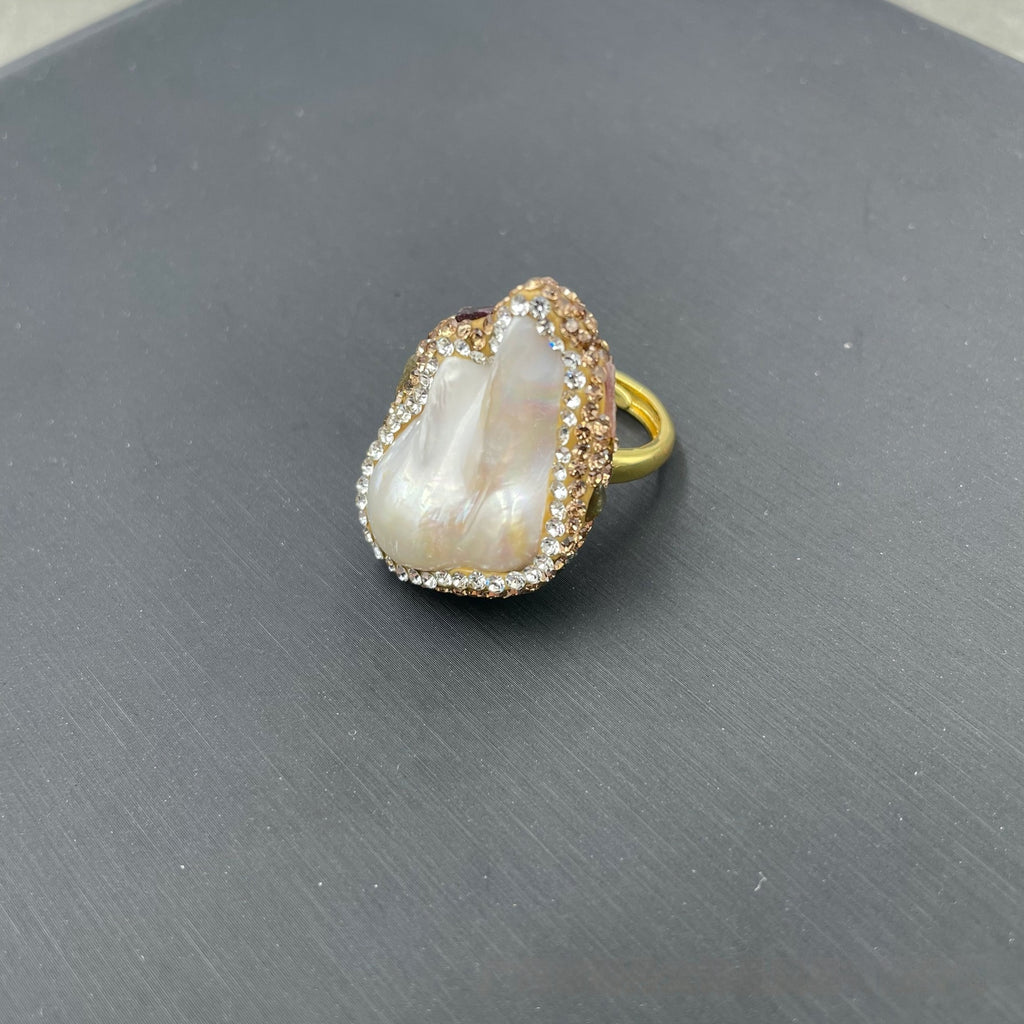 Perles naturelles en forme d'eau douce Ensemble de trois pièces