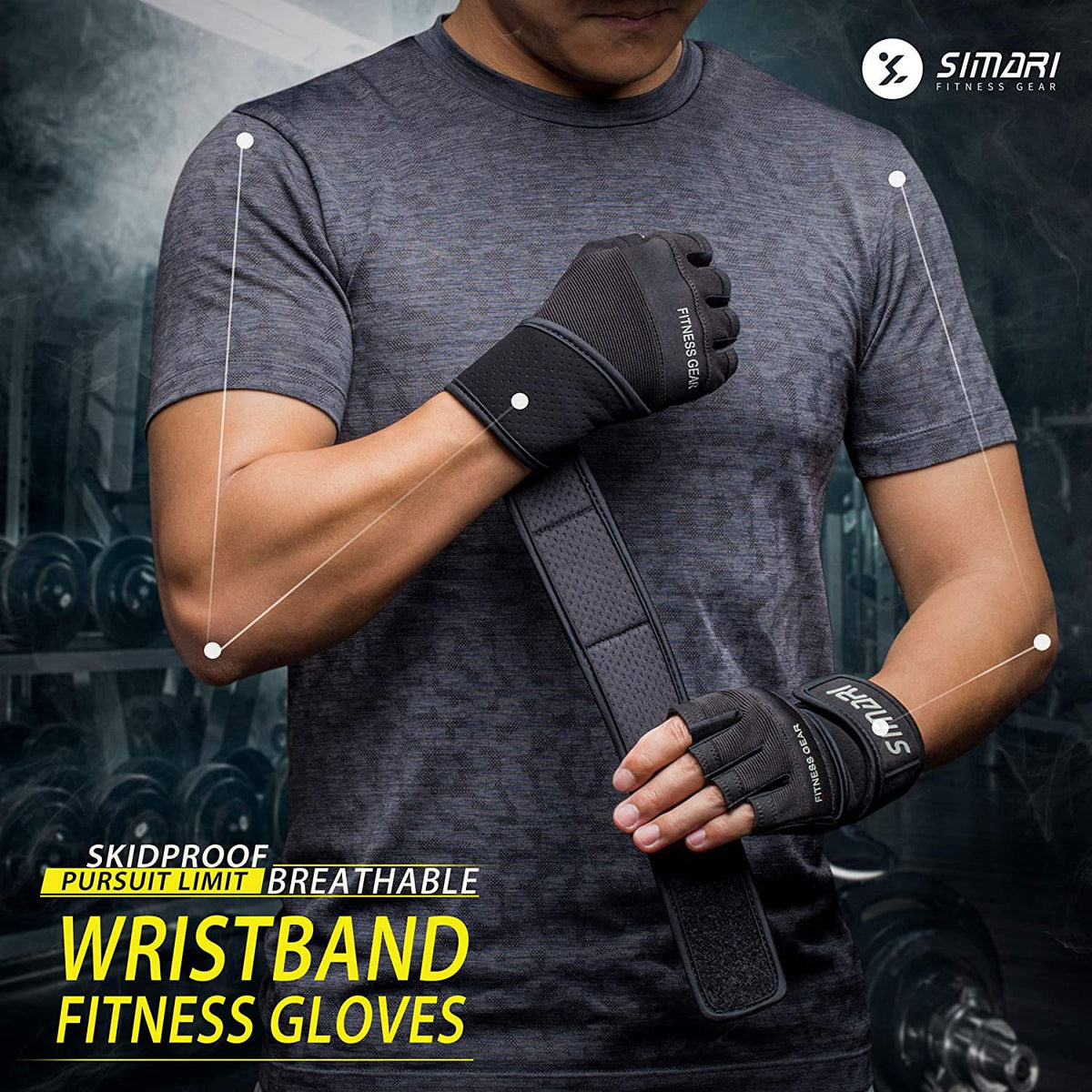 Gants de fitness sport tout-match simplicité homme