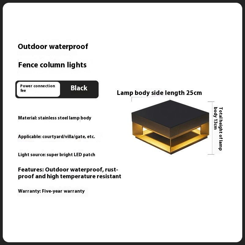 Solar Pillar Lamp Outdoor Waterproof Garden Lamp