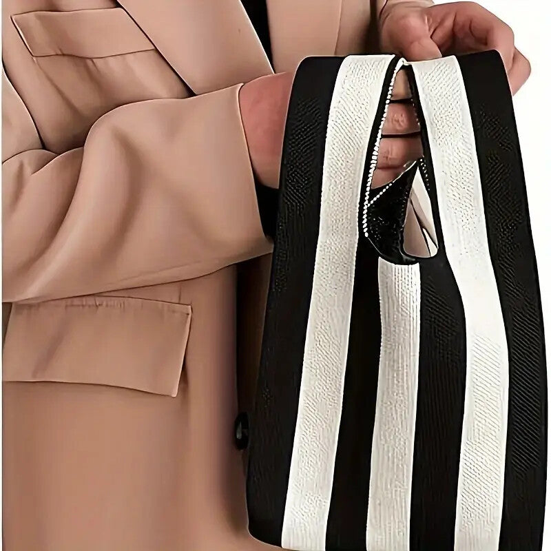 Un seul auto-remorque-- Sac à main en laine tricotée sac à main polyvalent sac à main casual B
