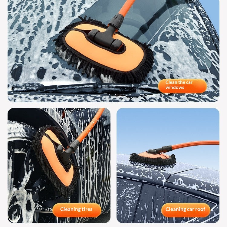 Wash Car By Hand Bent-Handle Soft-Bristle Mop