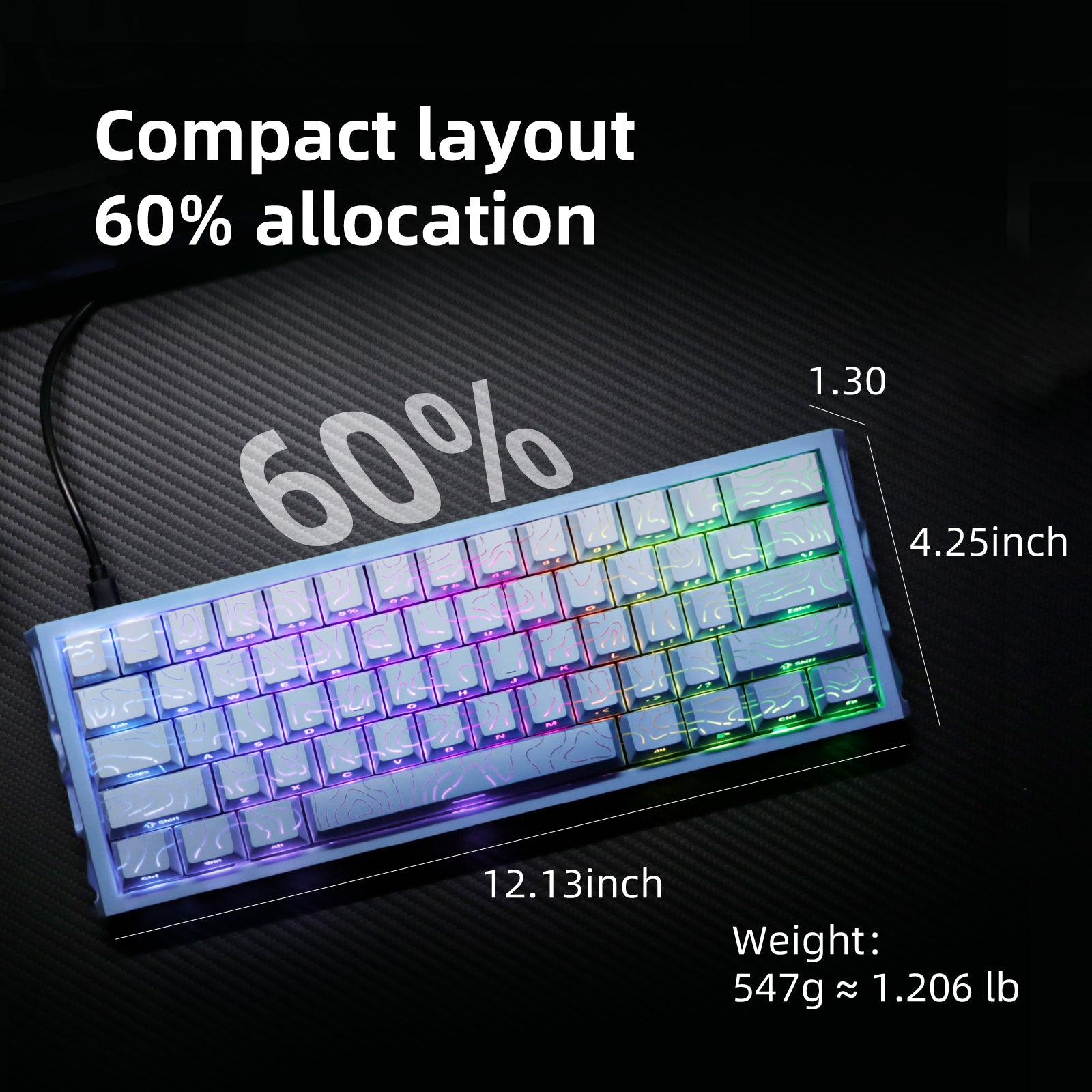 Clavier mécanique monomode creux NJ61