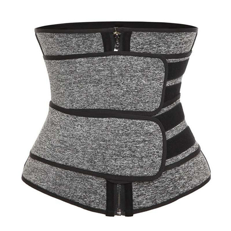 Zipper Double ceinture Sauna Waist Trainer Récupération postpartum Sweat Belt Contrôle Tummy