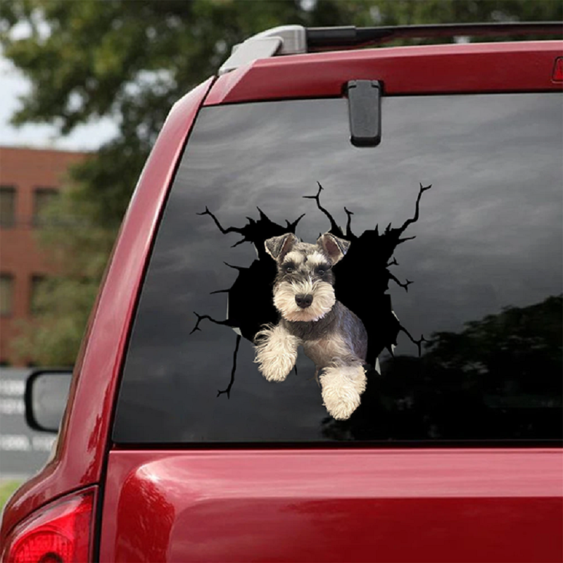 Mur animal Toutes sortes de Puppy Creative Trou de voiture cassé stickers électrostatique fenêtre