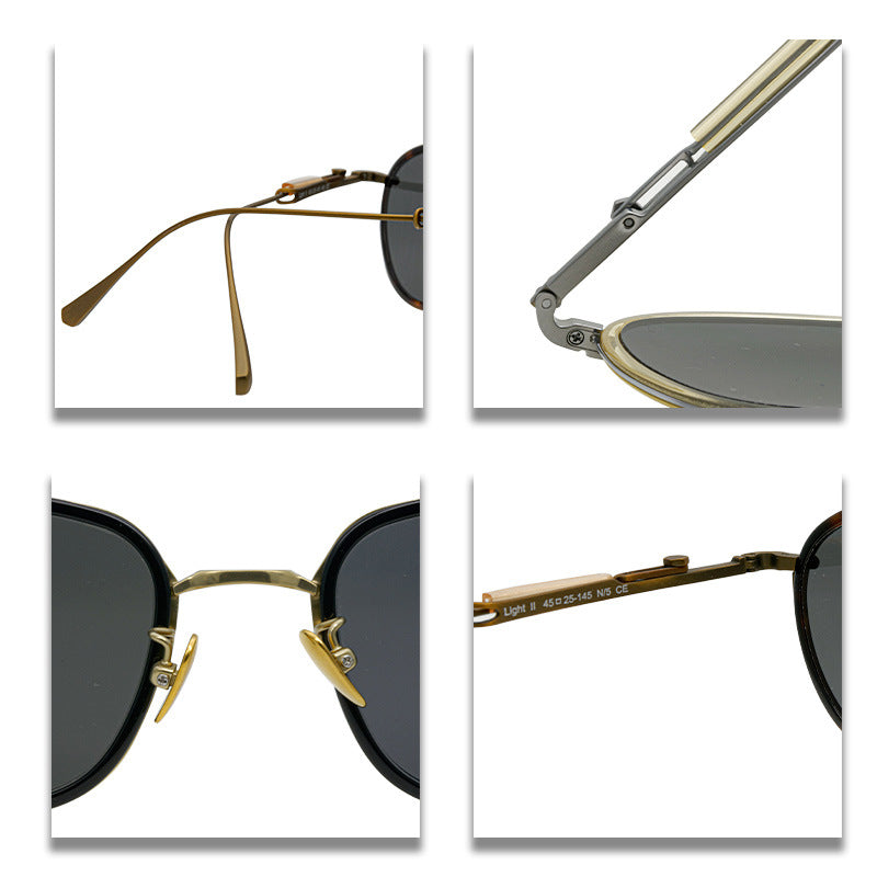 Lunettes de soleil en polygone de titane polaire classique