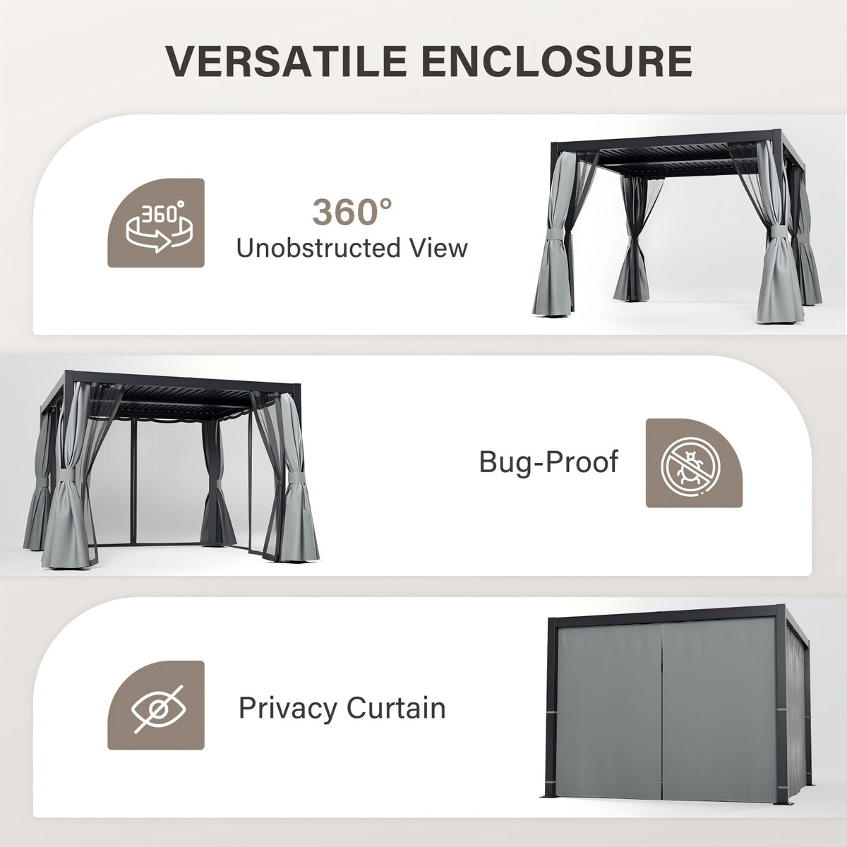 Pergola veloutée 10' X 12'