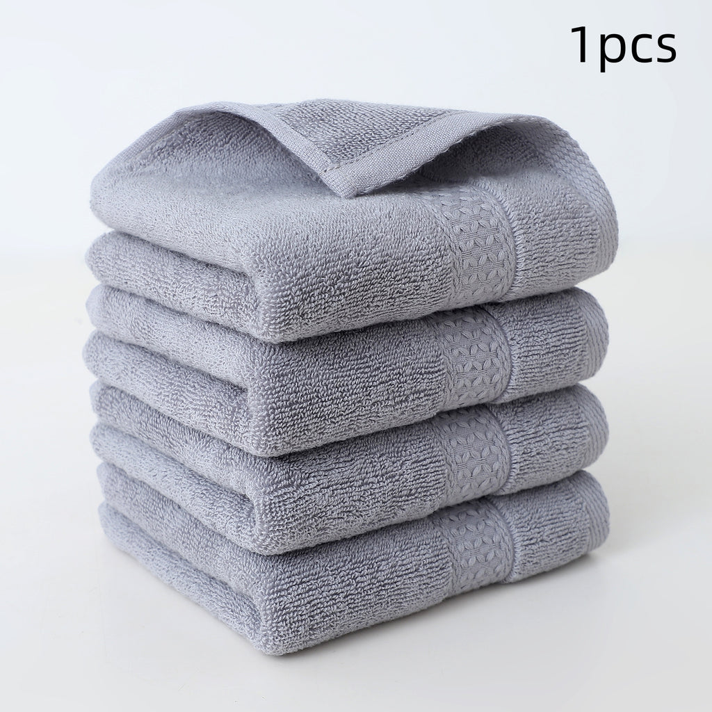 Serviette à main en coton pur simple Serviette à visage de ménage douce et absorbante