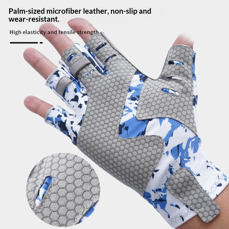 Gants de pêche d'été Sun-Protective Ice-Silk