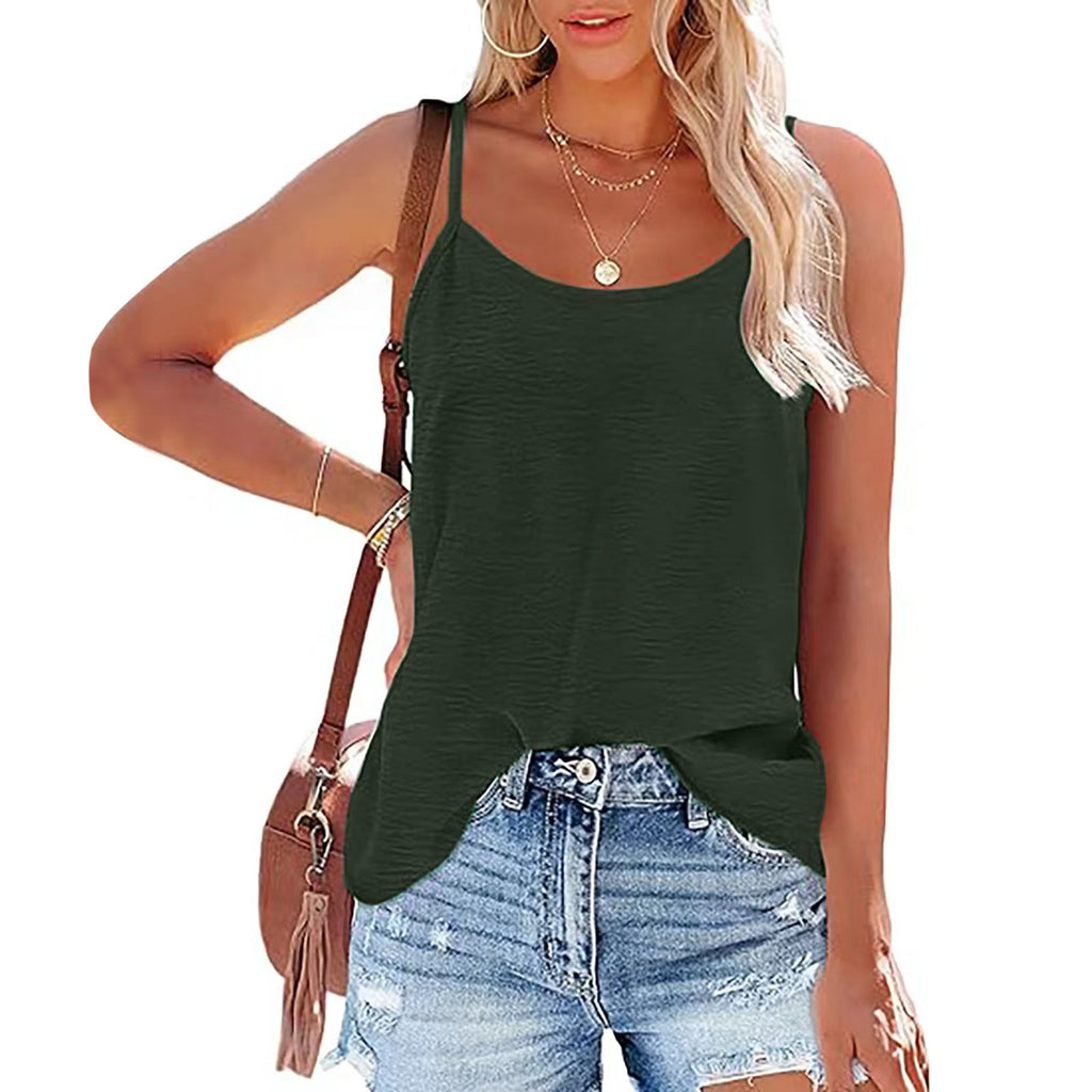 Femmes Solid-Color Ice-Silk rided Backless Boitier Top