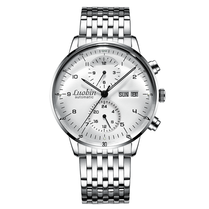Montre mécanique entièrement automatique Multifonctionnel Business Simple Luminous Waterproof