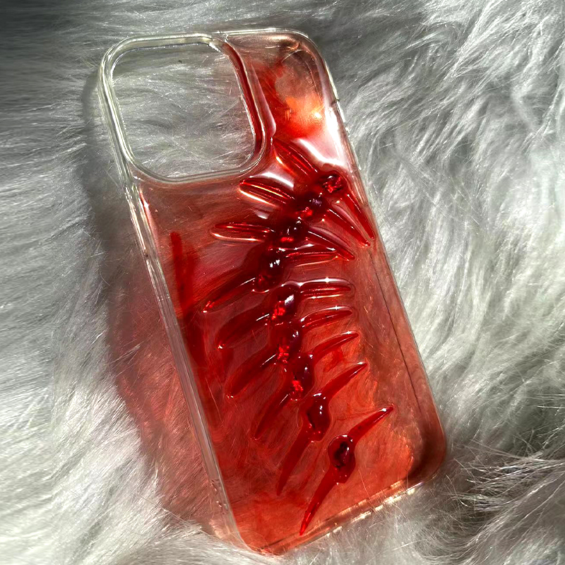 Créative et polyvalent Red Dye Drop Dossier téléphonique adhésif