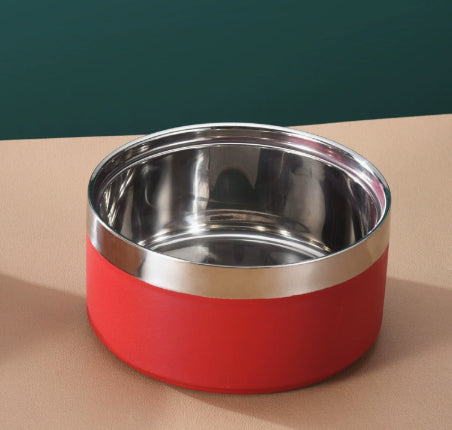 Sur mesure Double couche en acier inoxydable chien grande capacité animal alimentation et eau bol alimentaire