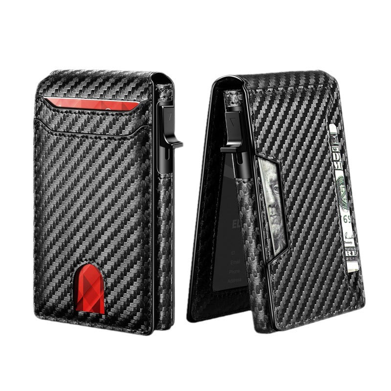 Porte-cartes Flip Wallet Homme Multifonctionnel
