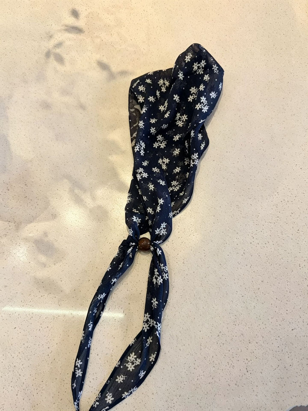 Écharpe de soie rétro florale de style coréen pour femmes