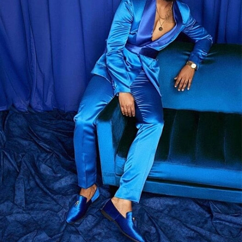 Costume encre bleu affaires casual pour hommes