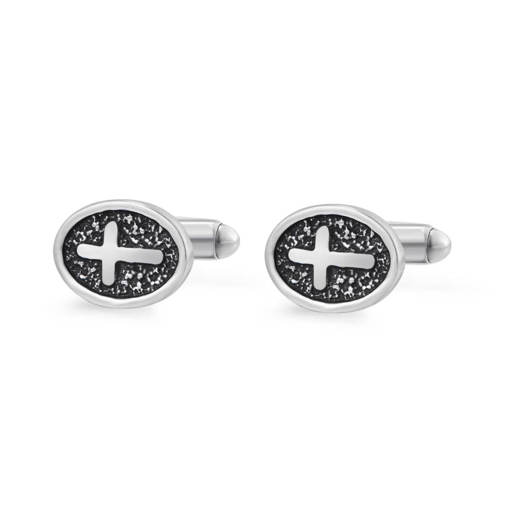 Boutons de manchette Ovale Argent Acier inoxydable Chemise Liens de manchette pour hommes Accessoires de bijoux