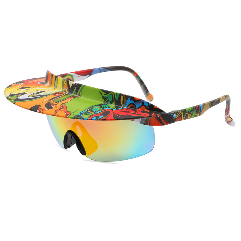 Grande cadre lunettes de vélo sont mode et coloré