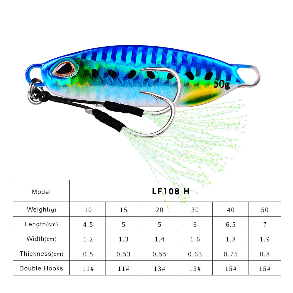 10-couleur à laminage lent plaque de pêche Lure Simulation Fausse Fait Équipement de pêche