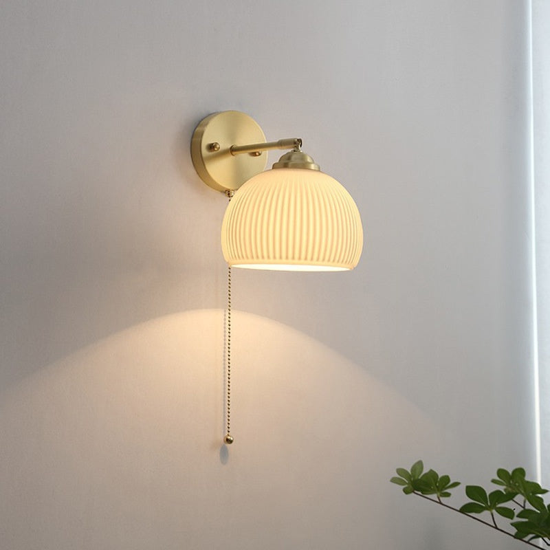 Lampe murale de couleur cuivre nordique style japonais Fond artistique mural lumière décorative